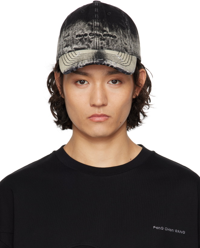Feng Chen Wang Black Decorated Bucket Hat Feng Chen Wang