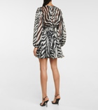 Dolce&Gabbana - Zebra-print silk chiffon minidress