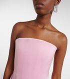 Alex Perry Draped satin crêpe bustier gown