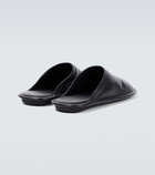 Balenciaga - Logo leather slippers