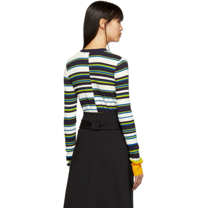 トップス enfold ENFOLD STRIPE CARDIGAN BICOLOR CARDIGAN｜38｜BLK｜KNIT WEAR｜|ENFÖLD OFFICIAL