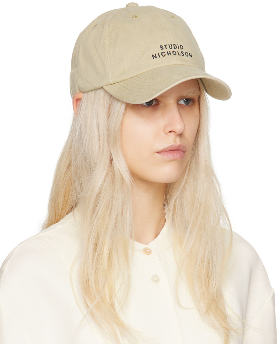 Studio Nicholson Beige Logo Cap