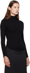 Courrèges Black Circle Mockneck Sweater