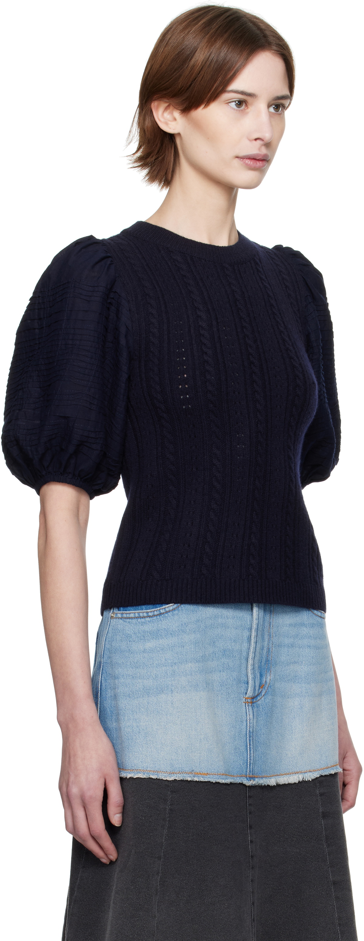 SEA NY Navy Myra Sweater