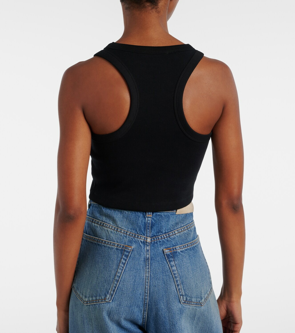 Givenchy Cropped logo cotton tank top