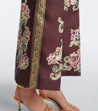 Alémais Josie floral cropped straight pants