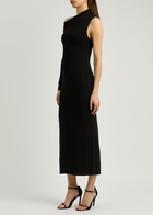 Courrèges One-shoulder Jersey Maxi Dress Black