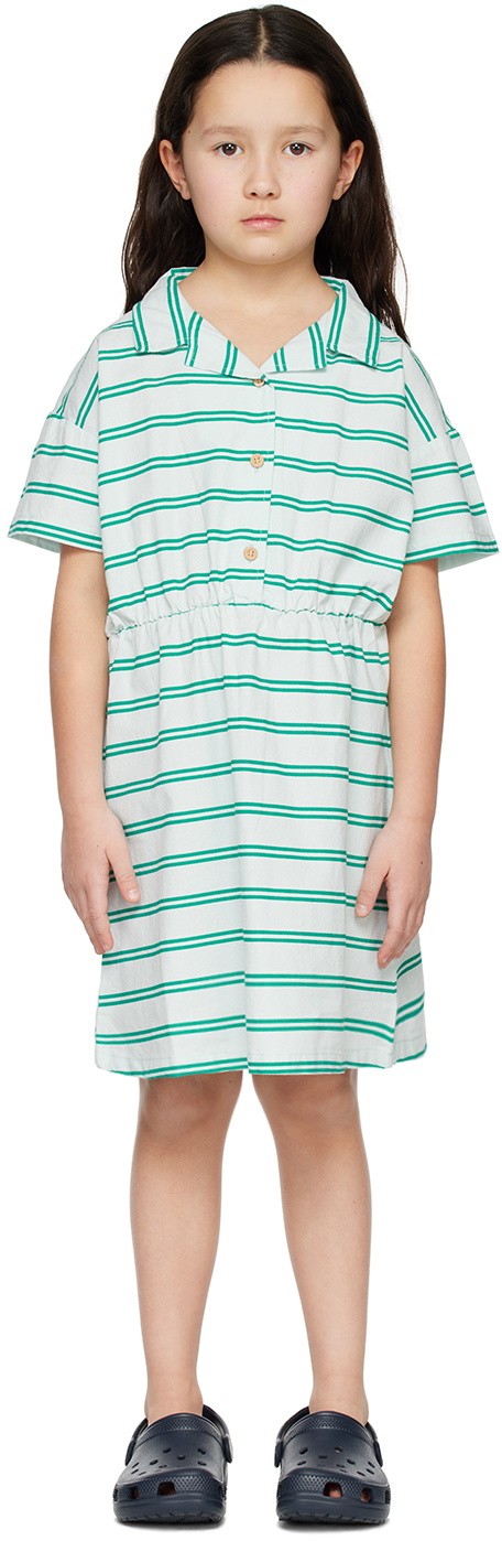 White Chest Stripe Junior Dress