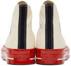 COMME des GARÇONS PLAY Off-White & Red Converse Edition Chuck 70 Sneakers