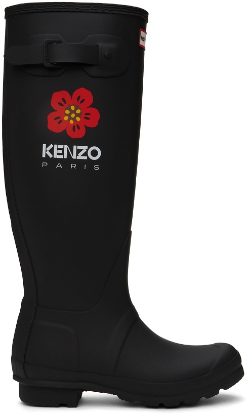 Photo: Kenzo Black Kenzo Paris Hunter Edition Wellington Boots