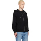 Givenchy Black Zipped Photographic Negative Print Hoodie