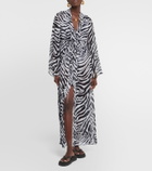 Alexandra Miro Betty zebra-print chiffon beach dress