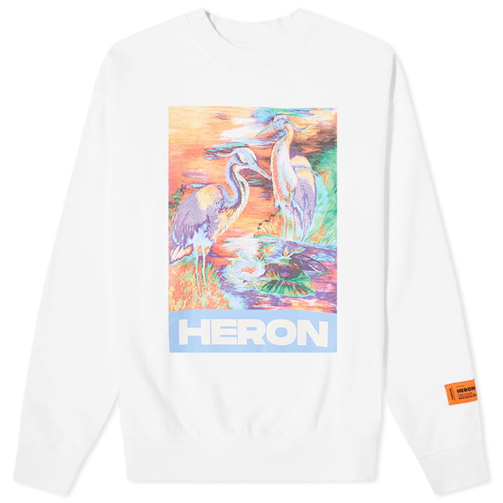 Photo: Heron Preston Heron Water Colours Print & Embroidery Crew Sweat