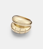 Lauren Rubinski Apollonia 14kt yellow gold ring with diamonds
