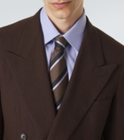 Brioni Striped silk jacquard tie