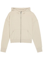 Vuori Halo Modern Hooded Jersey Sweatshirt Ecru