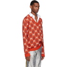 Gucci Orange GG V-Neck Sweater