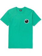 STÜSSY - Printed Cotton-Jersey T-Shirt - Blue - XS