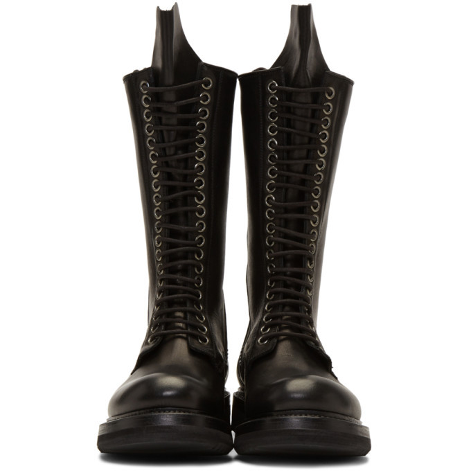 Rick Owens Black Army Creeper 2 Zip Boots Rick Owens