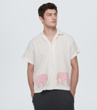 Bode Tiny Zoo cotton bowling shirt