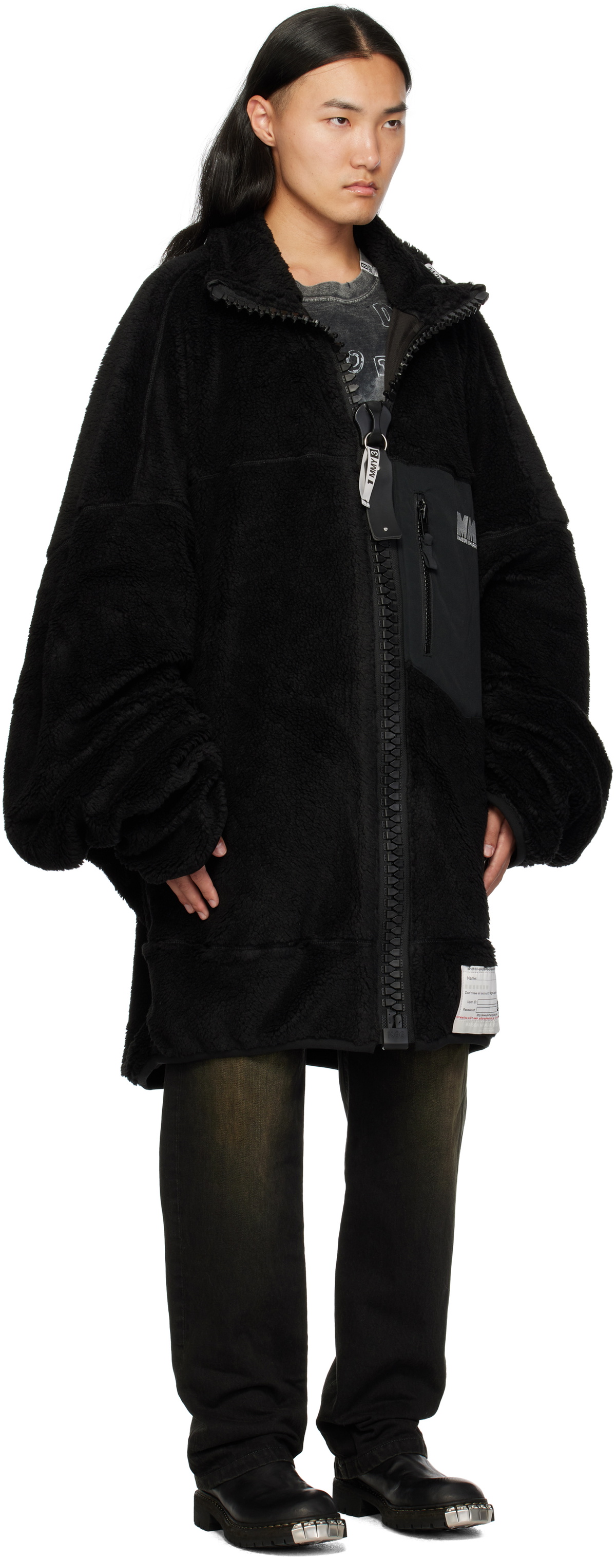 Maison MIHARA YASUHIRO Black Huge Boa Jacket