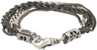Emanuele Bicocchi Silver Double Braided Chain Bracelet