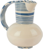 Henry Holland Studio SSENSE Exclusive Blue & White Stripe Water Jug