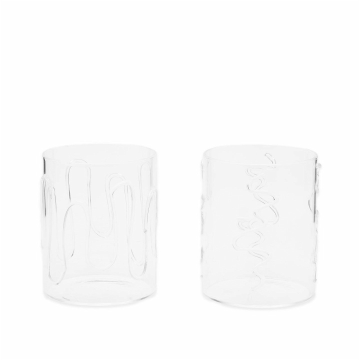 Photo: Ferm Living Doodle Glasses Tall - Set of 2 in Clear