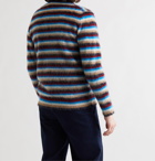 Wood Wood - John Striped Textured-Knit Sweater - Blue