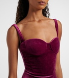 Balenciaga Open-back velvet gown