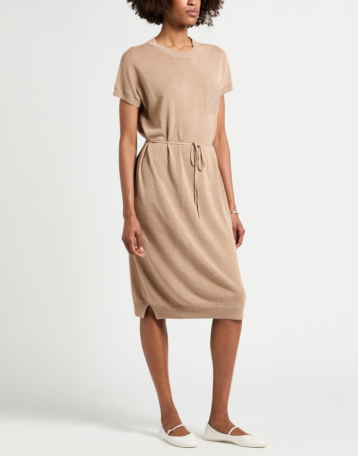 Peserico Womens Midi dress Sand