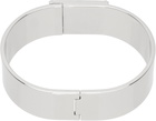 Acne Studios Silver Engraved Logo Bracelet