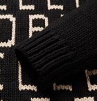 Gucci - Intarsia Cotton Sweater - Men - Black