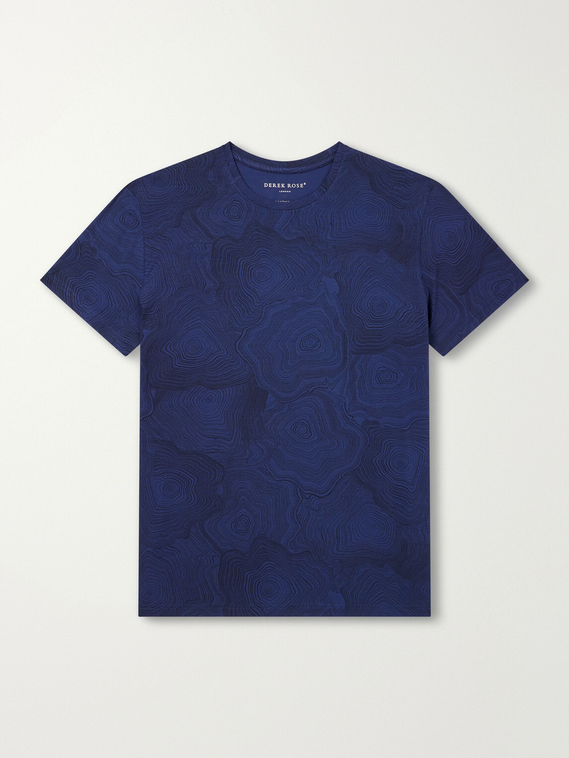 Derek Rose - London Printed Modal-Blend Jersey Pyjama T-Shirt - Blue