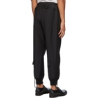 Greg Lauren Black Tux Stacked Lounge Trousers