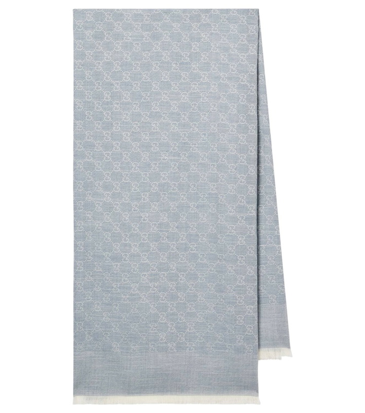 Photo: Gucci GG cotton, wool, and silk scarf