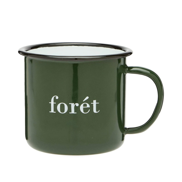 Photo: Foret Men's Bean Enamel Mug in Dark Green
