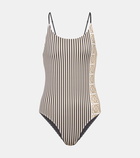 Loewe Paula's Ibiza Anagram striped swimsuit