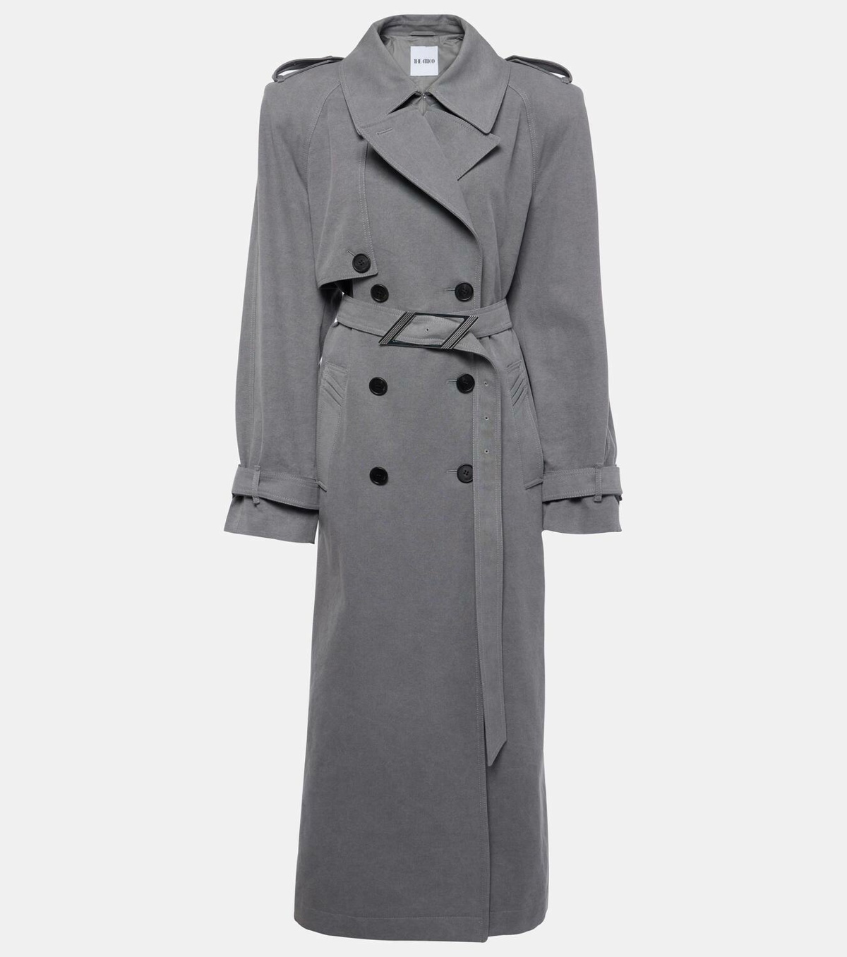 The Attico Belted cotton canvas trench coat