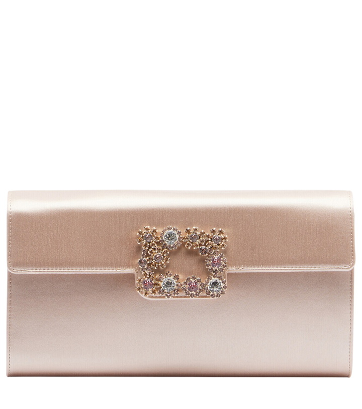 Photo: Roger Vivier Efflorescence embellished satin clutch