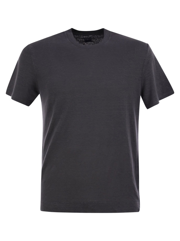Photo: Fedeli Stretch Linen Short-sleeved T-shirt