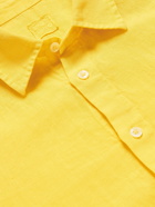 120% - Slim-Fit Linen Shirt - Yellow