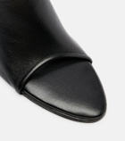 Christen Strap Stretch 75 leather wedge mules