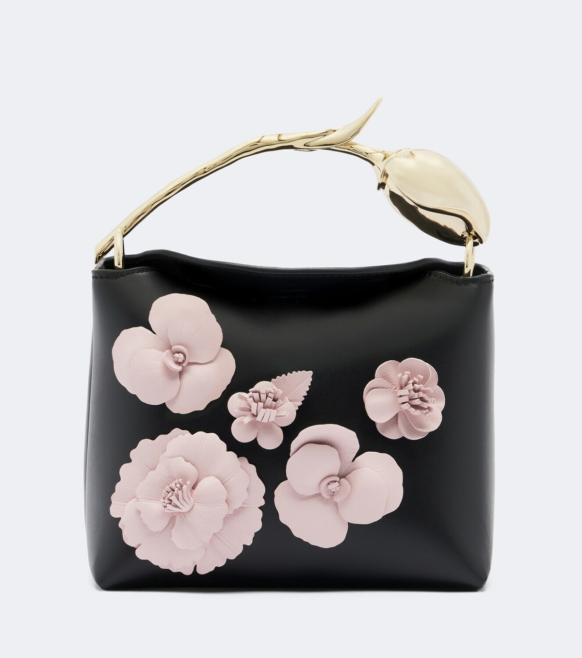 Erdem Bloom Mini appliqué leather top-handle bag