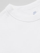Nike - Sportswear Club Logo-Embroidered Cotton-Jersey T-Shirt - White