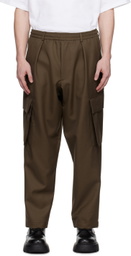 Lownn Brown Elasticized Cargo Pants