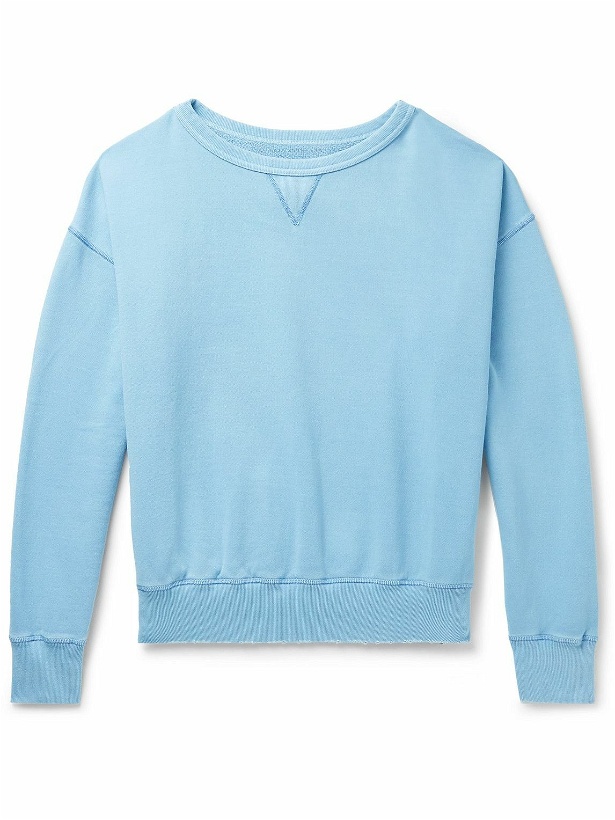 Photo: Maison Margiela - Cotton-Jersey Sweatshirt - Blue