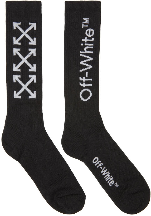 Photo: Off-White Black Arrow Mid Socks