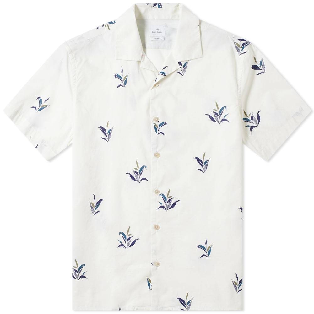 Ps Paul Men's Smith Floral Print Regular Fit Camp Shirt Multicolor