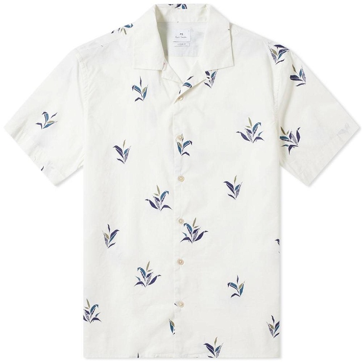 Photo: Paul Smith Leaf Print Vacation Shirt Off White